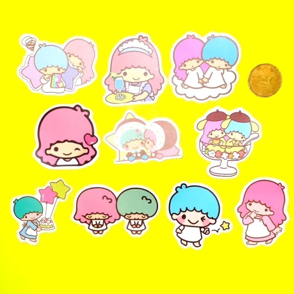 3/$20 Brand New 10x Sanrio Little Twin Stars Waterproof Stickers #2